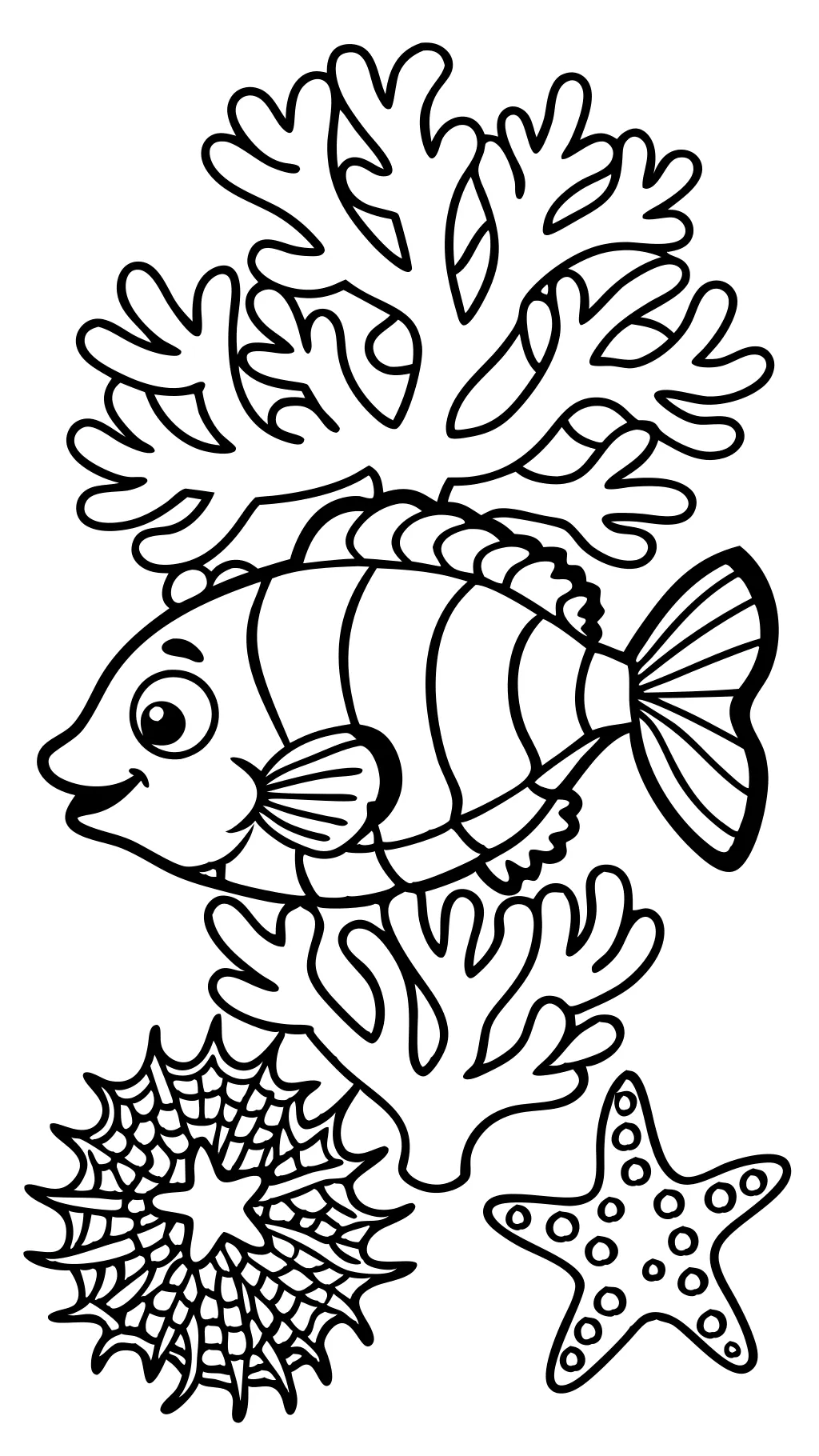 coral reef animals coloring pages